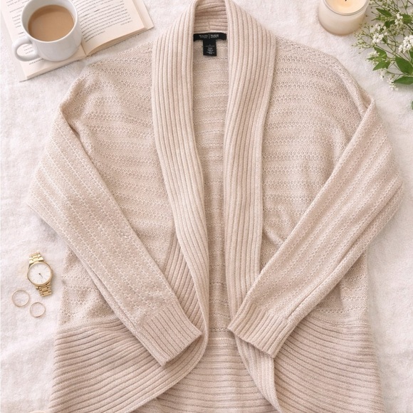 White House Black Market Sweaters - White House Black Market Cream Cardigan Sweater